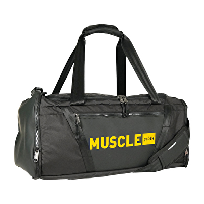MuscleCloth Glory Silindir Çanta Siyah Turuncu